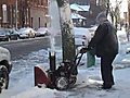 Snow clean up after overnight storm