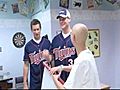 Twins visit local hospital