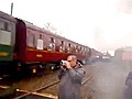 Train Barely Avoids Man