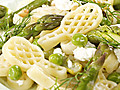 Creamy Racchette Pasta with Asparagus and Peas