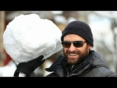 Hugh Jackman’s big snowball