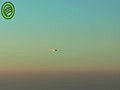 Airbus A380 Contrails filmed from a Boeing B747-400