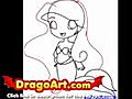 How to draw chibi Ariel,  step by step