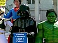 Darth Vader and Hulk Fight L.A. Cops
