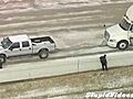 Pick-up Truck Pulls Semi To Safety