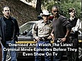 Download Full Criminal Minds Episodes