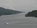 Royalty Free Stock Video SD Footage Zoom Out to View of the Harbor at Ketchikan,  Alaska