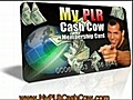 Make Money With My PLR Cash Cow