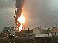 Massive oil tank explosion !