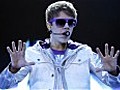 Justin Bieber performs live to fans in Israel