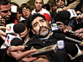 Maradona acapara los reflectores en Sudáfrica