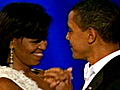 President And Mrs. Obama Have Their First Dance