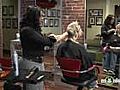 Spraying and Curling the Hair - Jessica Simpson