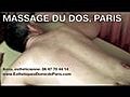 Massage du dos,  Paris à domicile, mal au dos