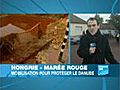 Le flux toxique de boues rouges pollue les eaux du Danube (France 24)