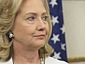 Clinton blasts Gaddafi