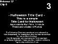 Stock Footage - Halloween Title Card (2007)