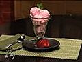 Strawberry-creme fraiche ice cream