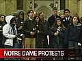 Notre Dame protests Obama