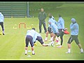 David Beckham’s first training with Tottenham Hotspur