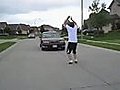 Kid Jumps Moving Car