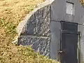 Royalty Free Stock Video SD Footage Zoom Out to Old Parish Burying Ground Cemetery Tomb in Rockport,  Massachusetts