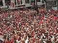 Fans cheer on Hawks Stanley Cup victory