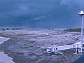 Raw Video: Tsunami wave strikes Japan airport