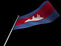 Cambodia Flag Stock Footage