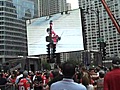 Fans view highlights at rally