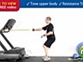 CTX Cross Training How To - Exercise band row with side hop for full body conditioning,  1 set, 12 reps