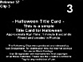 Stock Footage - Halloween Title Card (2007)