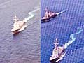 Pak Navy at sea,  ad promotes Indian ships