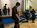 Elementary School Metal Club Performs Iron Maiden