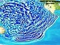 Animation shows massive tsunami path