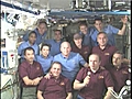 Station Crew Bids STS-131 Farewell Play