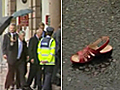Shoe,  eggs hurled at former British PM Tony Blair