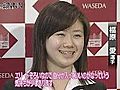 福原愛選手と斎藤佑樹投手　早稲田大に入学