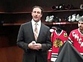 Blackhawks present custom bike to fan Josh Holleb.