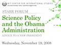 Science Policy and the Obama Administration