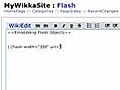 Wikka in action: 6. Embedding a Flash object