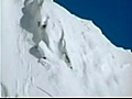 Amateur video - skier on big mountain