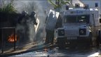 VIDEO: Petrol bombs thrown at NI police