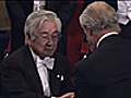 Toshihide Maskawa receives his Nobel Peace Prize