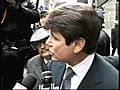 Blagojevich speaks to reporters in NY