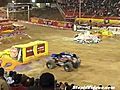 Monster Truck Pulls Big Trick