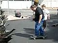 Fat Guy on Skateboard Fail