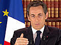 L’allocution de Nicolas Sarkozy