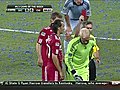 RED CARD: Nielsen off for handball