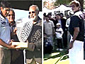 When Modi,  Big B tried their hand at golf